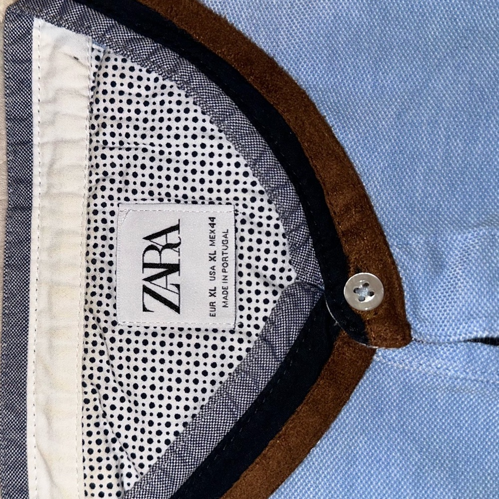 Zara light blue men’s shirt 👕 great for dress up or dress down ! - Picture 2 of 3